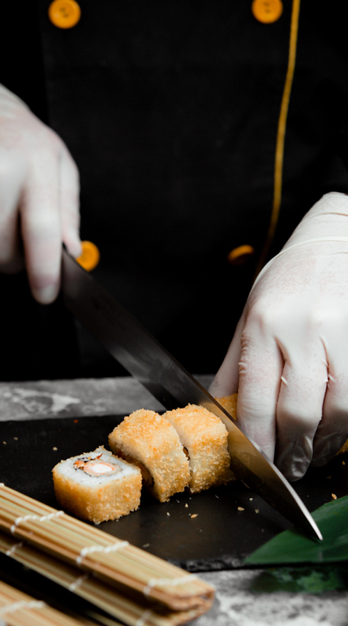 sushi japonés de pulpo bebé